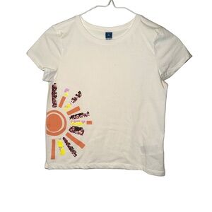 Old Navy Cream Tee with Colorful Sunburst